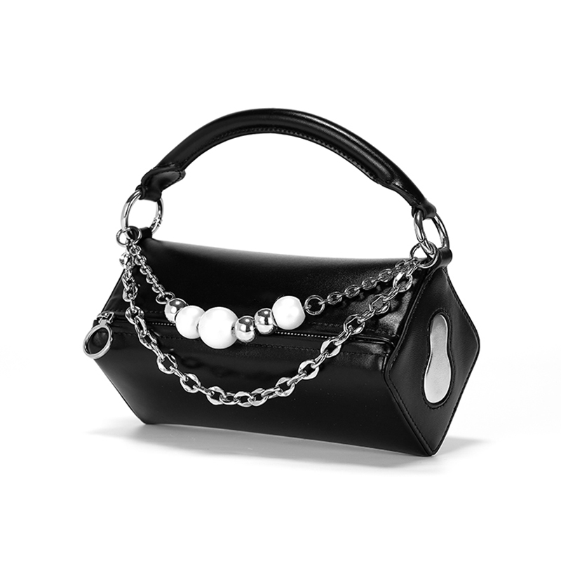 Wholesale Price Fashion design black PU leather ladies handbag women shoulder bag