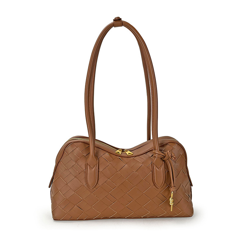 Luxury Designer Woven Leather Shoulder Bag Women Purse