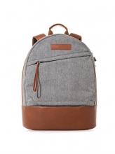 Wholesale price good quality cotton leather school laptop backpack bag