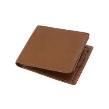 Oem custom design man real leather card wallet with coin bag