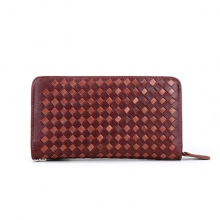 Handmade BV design genuine leather zipper wallets for men