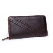 New design vintage rfid leather clutch wallet for men
