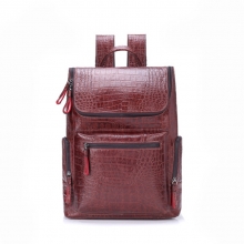 2017 luxury style designer croc print leather laptop backpack bags