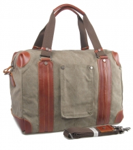 2015 Hot sales durable canvas leather travel time duffle bag