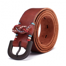 China factory low price vintage style brown leather waist belts