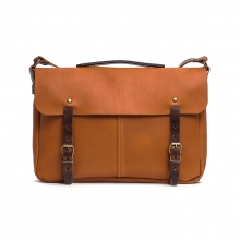 China factory cheap price vintage tan leather designer messenger bags for men