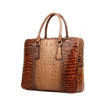 Factory price luxury design croc print leather tote handbag for business men