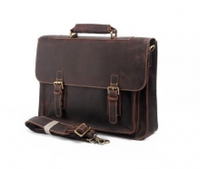 Hot selling good quality vintage crazy horse leather laptop briefcase bag for business men
