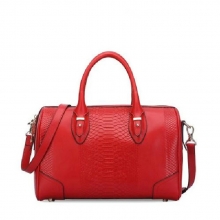 Famous designer python pattern cow leather woman handbag