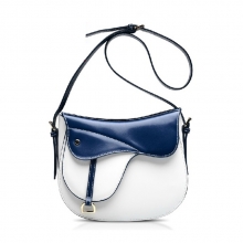 Newest design saddle style real leather shoulder sling bag for women