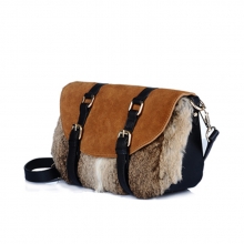 Guangzhou factory high quality winter fur leather small bag for girls