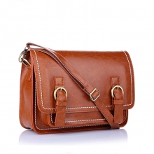 Hot selling korea style handmade vintage leather cross body bag for girls