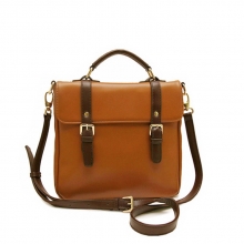 Low price good quality fashion women leather satchel school bag 2017