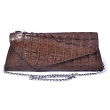 New design real crocodile leather lady fashion chain shoulder hand bag for evening party