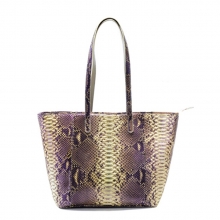 Factory oem design high quality genuine python skin women's leather shoulder bag