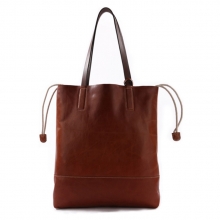 Cheap price good quality vintage real leather tote shoulder bag for women