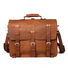 High end top quality vegetable tanned leather camping weekend bag for men