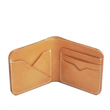 OEM custom handmade man vegetable tanned leather wallet manufacturer in guangzhou