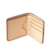 China factory custom hand stitching vegetable tanned leather men's fashion wallet