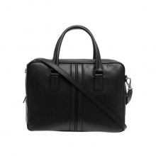 Hot sale good quality real leather black weekend polo travel bag