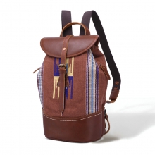 China Factory Cheap Price Good Quality Indian Style Canvas Mix Leather Backpack for Women