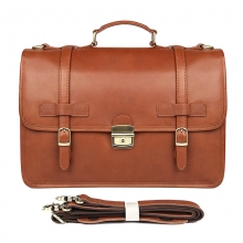 High end good quality vintage large capacity real leather 14" laptop bag leather briefcase for men