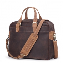 New designer bag vintage brown leather laptop bag genuine leather men briefcase