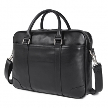 Wholesale price high end designer bag black genuine leather computer bag leather briefcase men