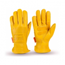 Factory price good quality yellow sheepskin gloves full finger motorcycle gloves for men
