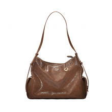 Guangzhou Premium Brown Leather Shoulder Bag Women Handbags