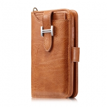 Wholesale price good quality business gift genuine leather iphone7 cover with cards holder