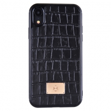 Factory price business gift custom logo crocodile pattern leather mobile phone cases for iphone X