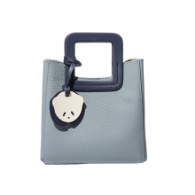 Stylish Light Blue Pebble Leather Crossbody Bag for Women
