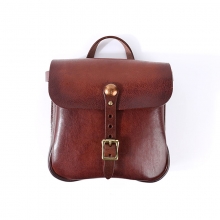 High end good quality vintage design brown vegetable tanned leather handbag women leather purse