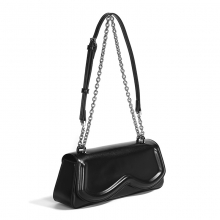 High quality black PU leather women purse leather shoulder bag for ladies
