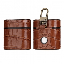 Cheap price business gift genuine leather airpods 2 case crocodile leather earphone case