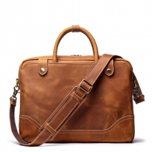 China manufacturer good quality vintage leather men handbag genuine leather briefcase