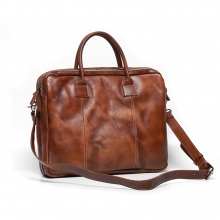 High quality factory price retro style leather men briefcase real leather laptop bag for men