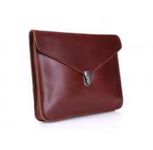 Factory price business gift good quality real leather briefcase men document bags