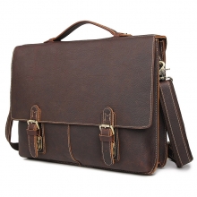 New design good quality vintage brown geuine leather bag cowhide leather briefcase for men