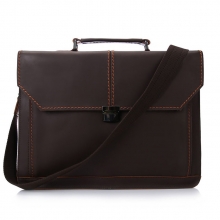 China factory high end vintage leather messenger briefcase laptop bags for men