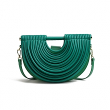 Elegant PU Leather Shoulder Bag with Luxury Noodle Design for Women