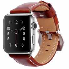 Factory price good quality genuine leather watch straps leather watch bands 38mm for apple