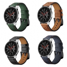 Custom logo 20/22mm genuine leather smart watch bands watch straps for Samsung galaxy watch4 S3