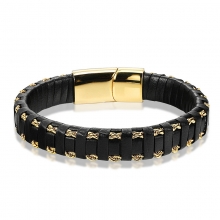 New Arrival Men Wrist Band Black Magnetic Clasps Fashion Jewelry Braided Leather Bracelet